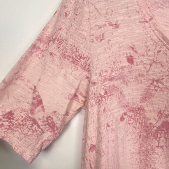 Habitat Pink Asymmetrical Hem V Neck Short Sleeve Top - Picture 4 of 10